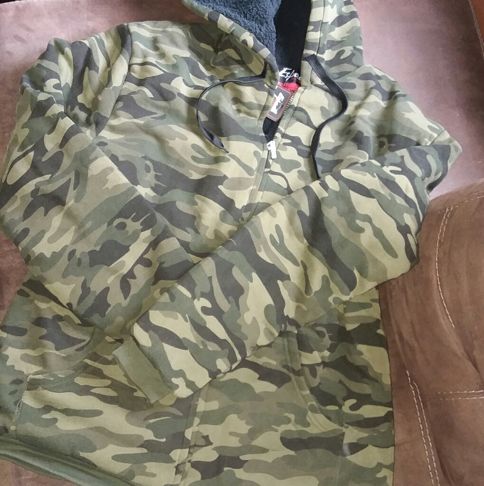 Nwt espada mens sherpa lined hoodie camo 3xl - Picture 1 of 3
